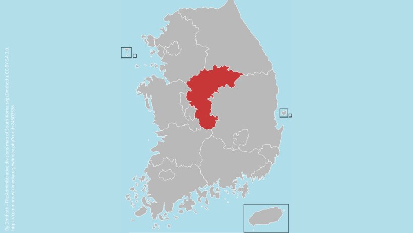 North Chungcheong province in South Korea.