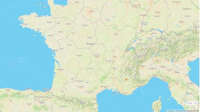 Localização do surto da doença de Aujeszky. Fonte: UAU.