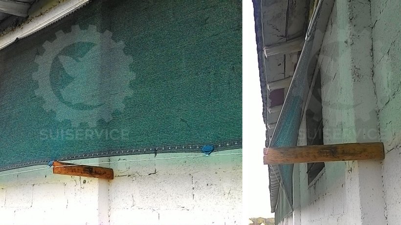 T&aacute;bua de madeira que afasta o tecido da parede para permitir maior ventila&ccedil;&atilde;o.
