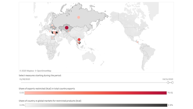 Fonte: COVID-19 Food Trade Policy Tracker. Extra&iacute;do em&nbsp;28 de Abril de 2020.
