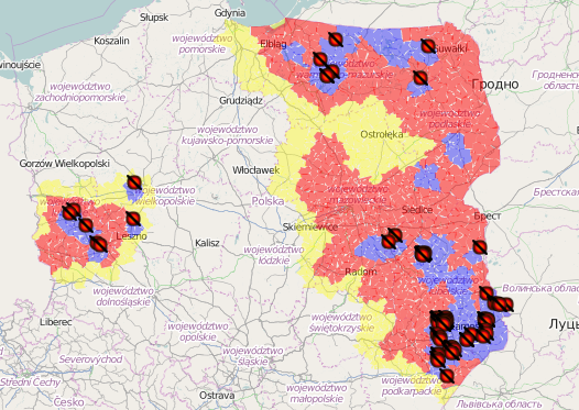 PPA Polonia - brotes cerdo doméstico- 2020