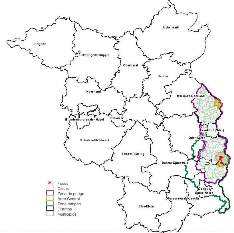 Vis&atilde;o geral das zonas de restri&ccedil;&atilde;o em Brandenburg
