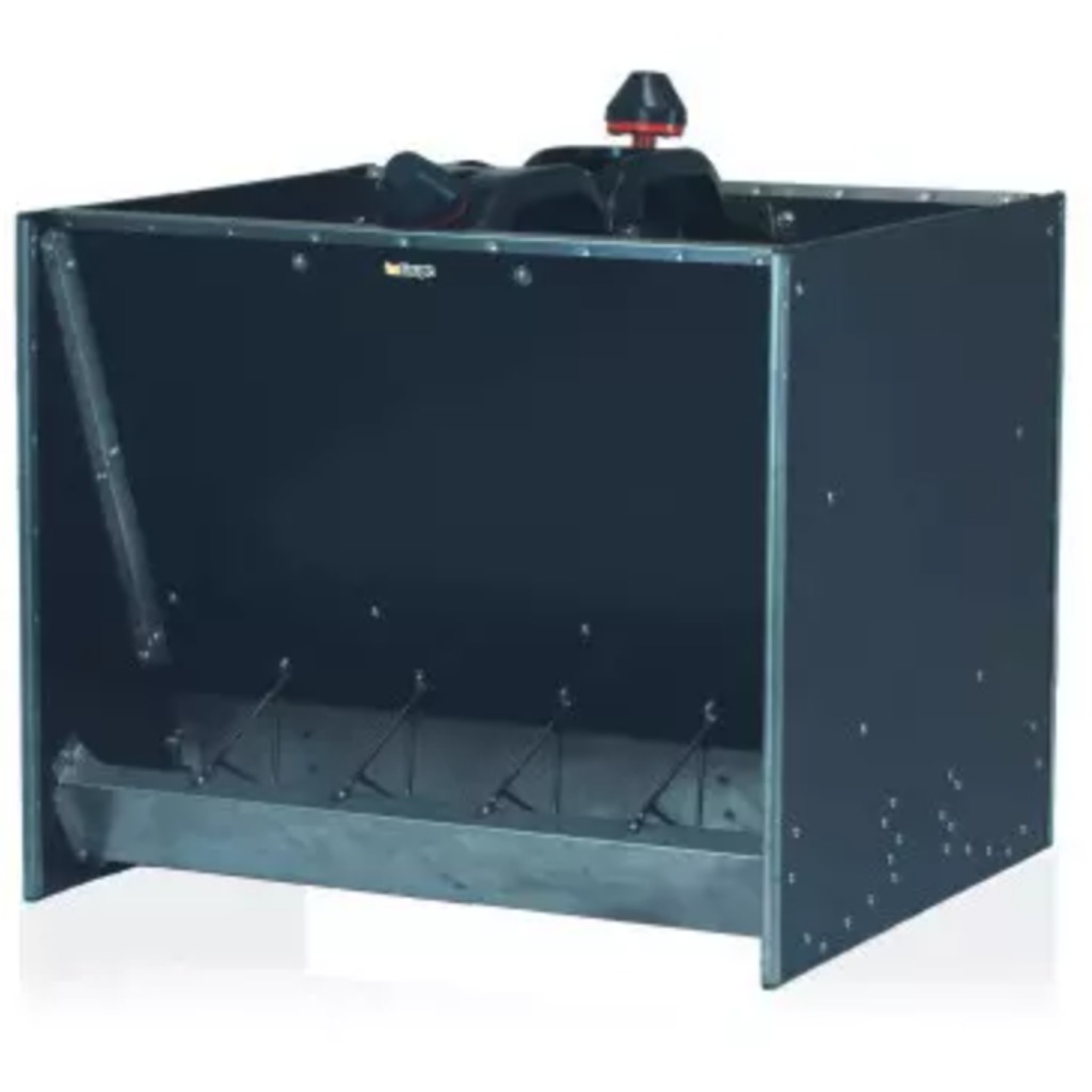 Trémie FM en polyéthylène à 6 doubles ouvertures pour porcelets sevrés, 254 L