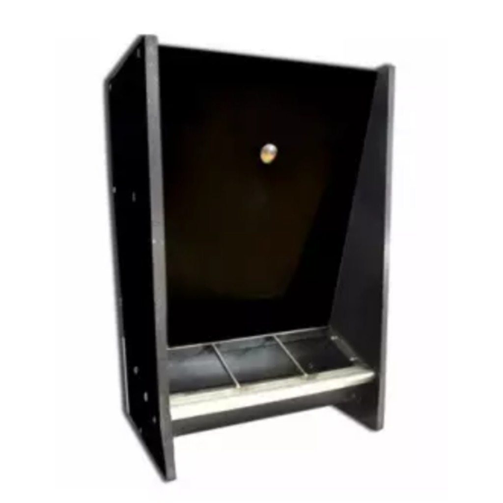 Tramoggia in polietilene FM a 3 doppie bocche per suini da ingrasso 338 L