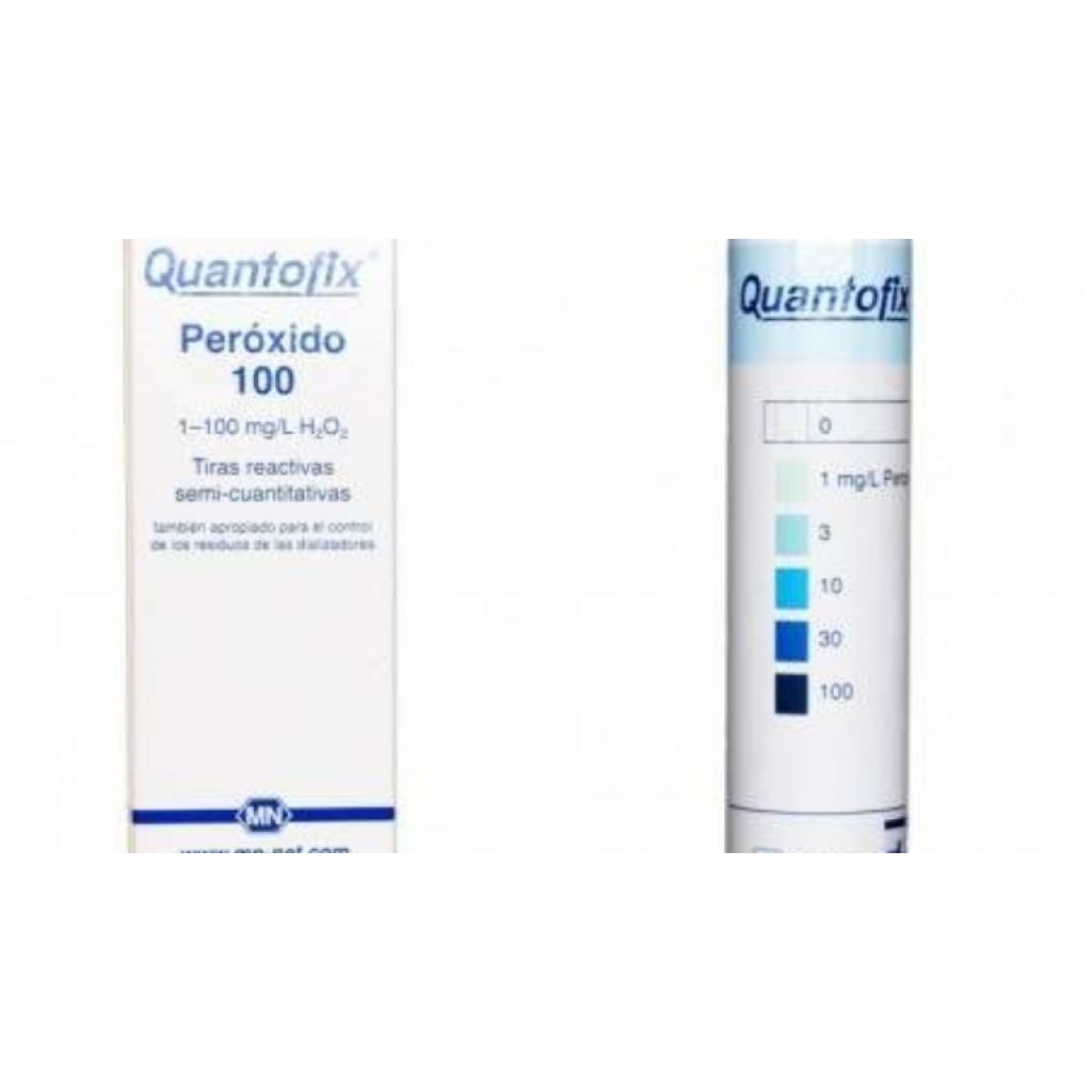 Bandelettes Quantofix pour mesurer le peroxyde d'hydrogène dans l'eau 100 unités